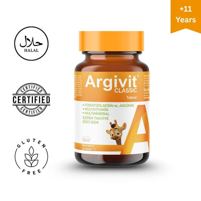 Original Argivit Classic 30 Tablets sealed Turkish packaging