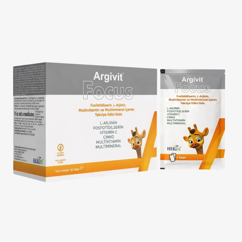 Argavit Focus Sachets supplement packaging on a white background