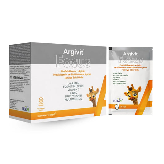 Argavit Focus Sachets supplement packaging on a white background