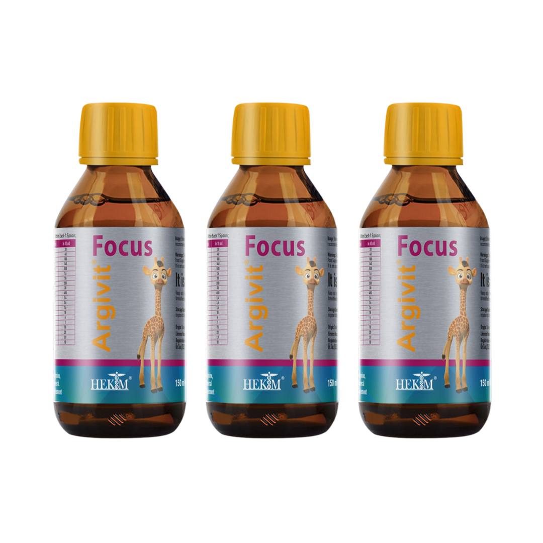 Argivit Focus Syrup 150 ml - 3 packs - Eterik