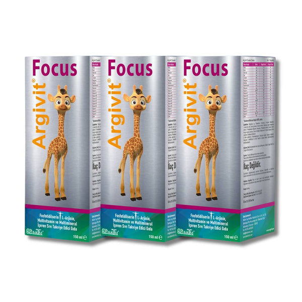 Argivit Focus Syrup 150 ml - 3 packs - Eterik
