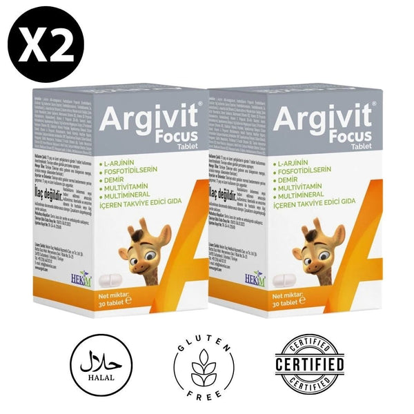 Argivit Focus Tablets 30 Tablets x 2 Packs - Eterik