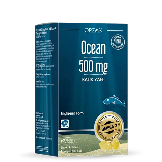 Ocean Plus 500 mg Pure Fish Oil Lemon Flavoured 60 Capsules - Eterik